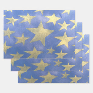 Gold Star Geschenkpapier Set