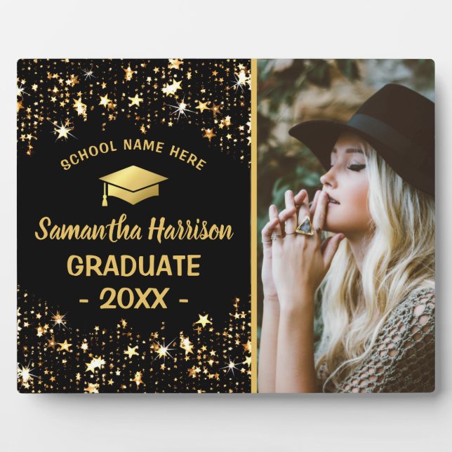 Gold Star Graduate | Foto 2025 Abschluss Fotoplatte (Vorderseite)