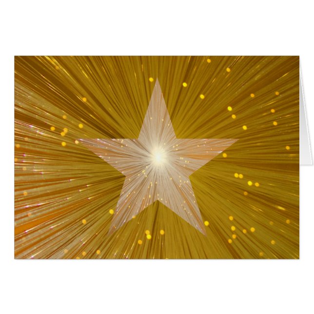 Gold-Star-Grüße-Karte "Dein Text" (Vorderseite (Horizontal))