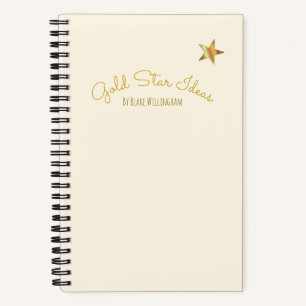 Gold Star Ideen Personalisiertes Skizzenbuch Notizbuch