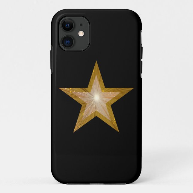 "Gold" Star iPhone Gehäuse schwarz Case-Mate iPhone Hülle (Rückseite)