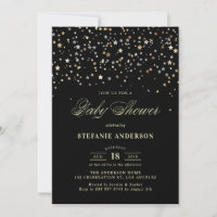 Gold Star Konfetti-Baby-Shower-Einladung