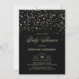 Gold Star Konfetti-Baby-Shower-Einladung Einladung