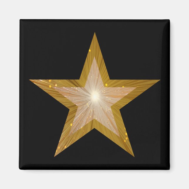 "Gold"-Star-Kühlschrankmagnet Magnet (Vorne)