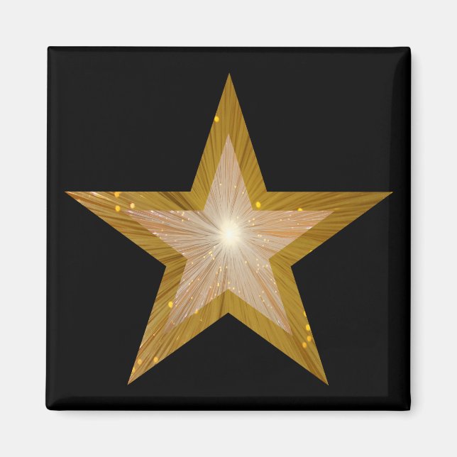 Gold Star Kühlschrankmagnet Magnet (Vorne)
