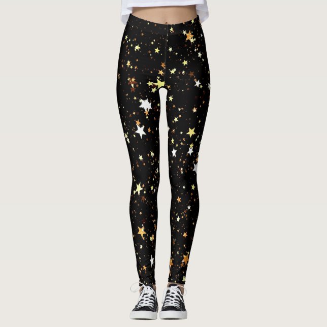 Gold Star Leggings - Komfortabel und stilvoll (Vorderseite)