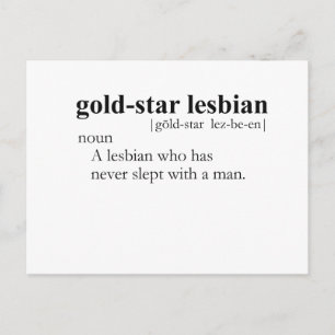 GOLD STAR LESBIAN (Begriffsbestimmung) Postkarte