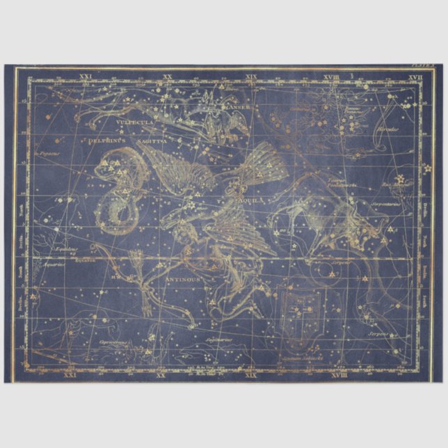 Gold Star Map Series Design 11 Seidenpapier (Vorderseite)