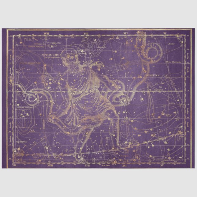 Gold Star Map Series Design 12 Seidenpapier (Vorderseite)