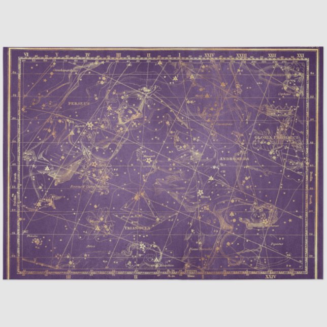 Gold Star Map Series Design 19 Seidenpapier (Vorderseite)
