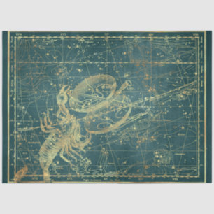 Gold Star Map Series Design 23 Seidenpapier