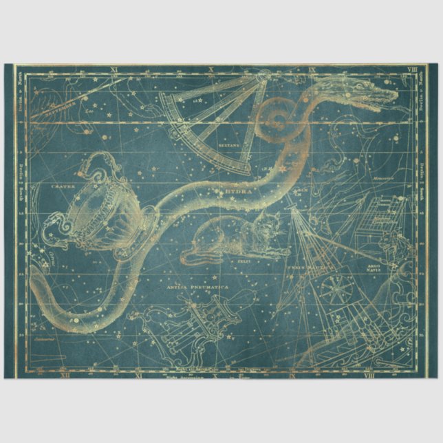 Gold Star Map Series Design 24 Seidenpapier (Vorderseite)