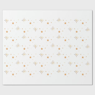 Gold Star Nahtloses Geschenkpapier