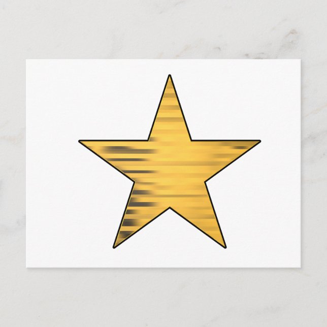 Gold Star Postkarte (Vorderseite)