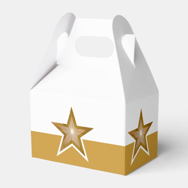 Gold Star Print Gunst Goldbox Geschenkschachtel (Vorderseite)
