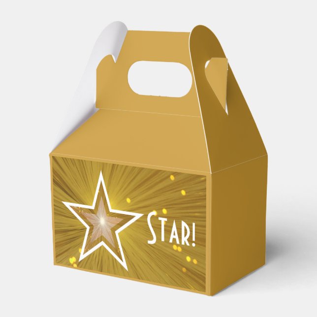 Gold Star Print VIP Günstige Box Geschenkschachtel (Vorderseite)