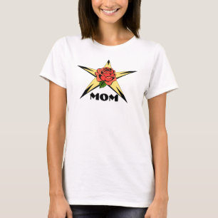 Gold Star Rote Rose Mama T-Shirt