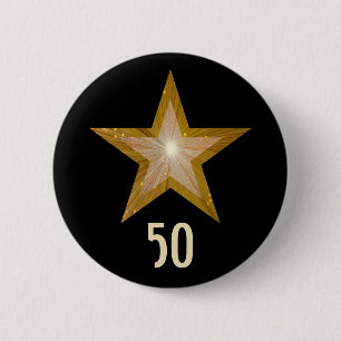 "Gold"-Star-Schaltfläche "Alter" schwarz Button