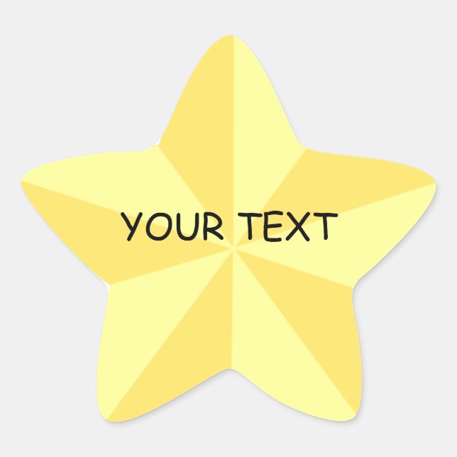 Gold Star Shape Sticker Template (Vorderseite)