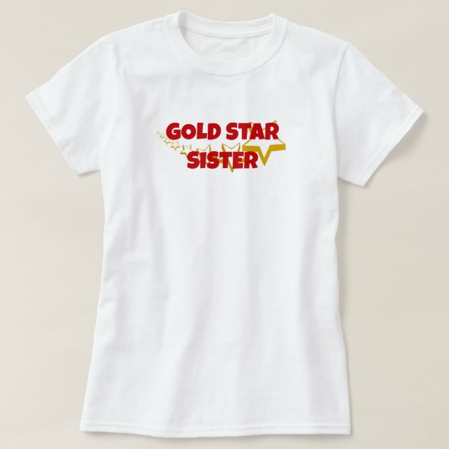 Gold Star Sister T-Shirt (Design vorne)