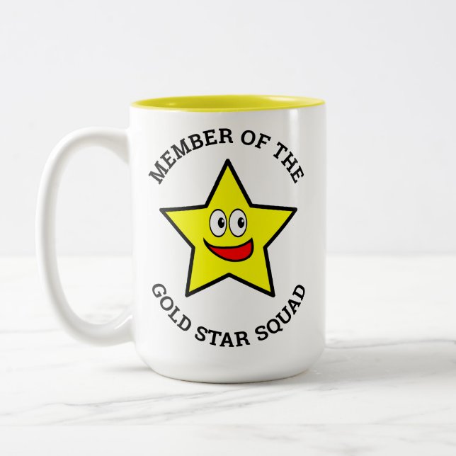 Gold Star Squad Mitglied Zweifarbige Tasse (Links)