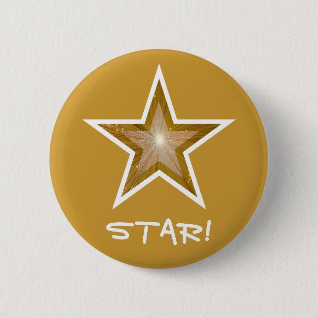 "Gold" Star 'STAR' Button Gold (Vorderseite)