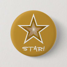 "Gold" Star 'STAR' Button Gold