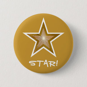 "Gold" Star 'STAR' Button Gold