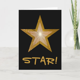 Gold Star 'STAR' Karte schwarz