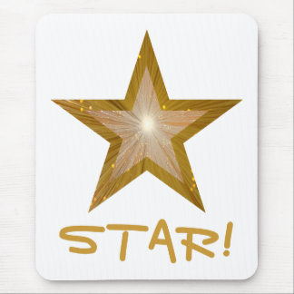 Gold Star 'STAR' Mousepad weiß