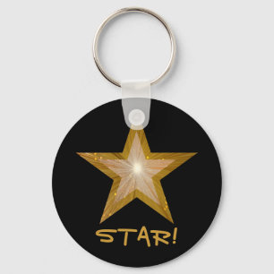 Gold Star 'STAR' Schlüsselanhänger schwarz