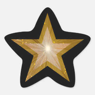 Gold Star Sterne Sticker schwarz