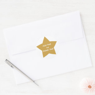 Gold-Star-Sticker Runder Aufkleber