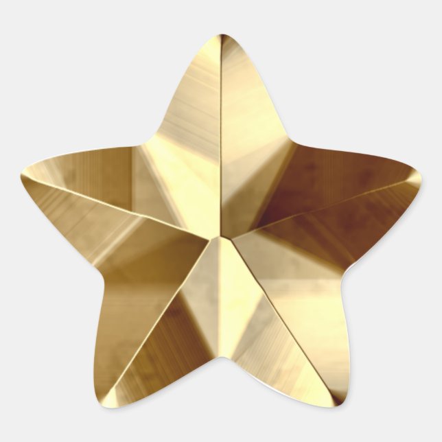 Gold-Star-Sticker Stern-Aufkleber (Vorderseite)