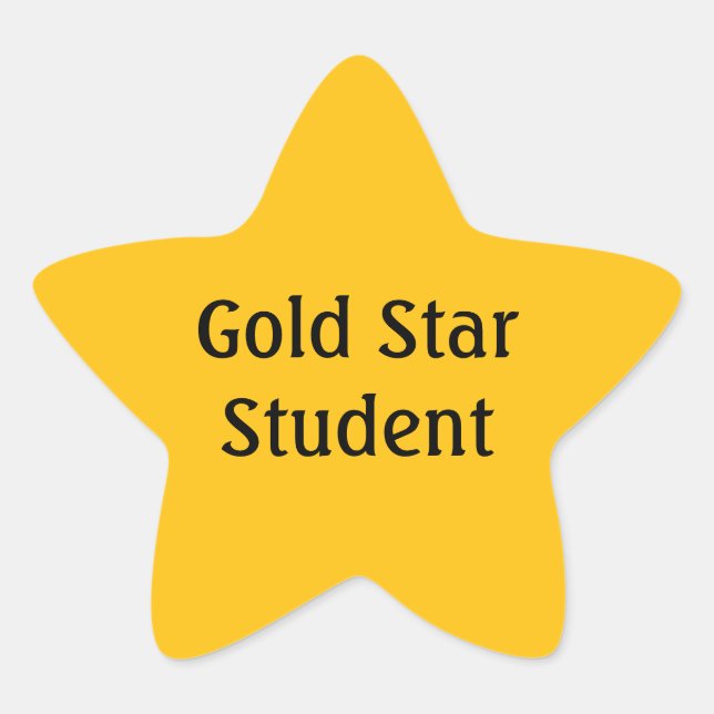 Gold Star Student Sticker Reward | Teacher  (Vorderseite)