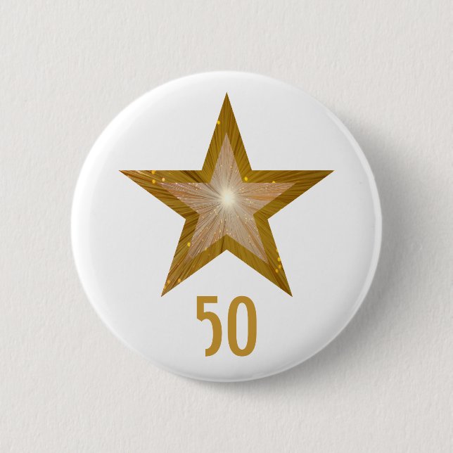 "Gold"-Star-Taste "Alter" weiß Button (Vorderseite)