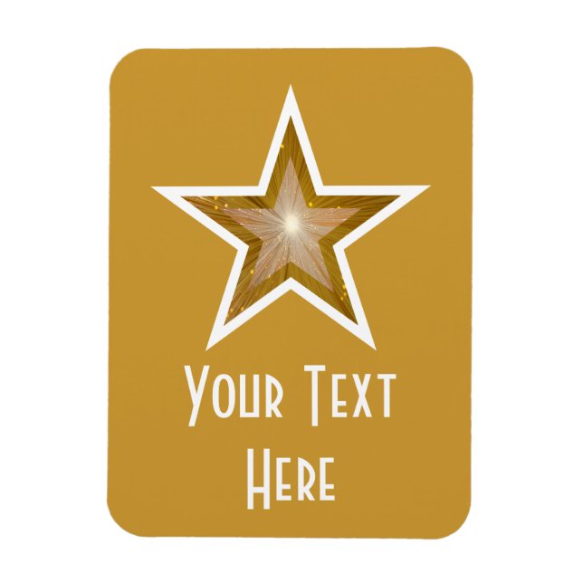 "Gold" Star "Text" - flexibler Magnet vertikales G (Vertikal)
