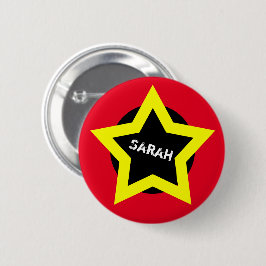 Gold Star & Top Fashion - Sarah (Name) Button
