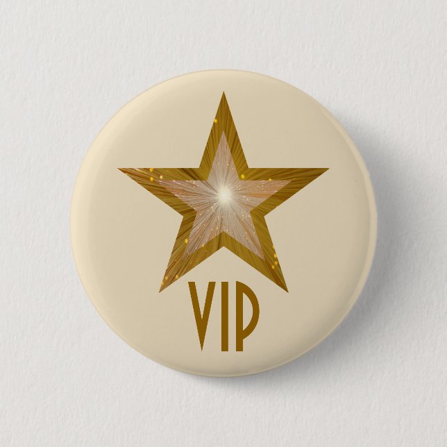 "Gold"-Star-VIP-Buttons Button (Vorderseite)