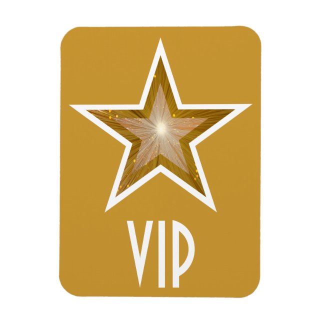 "Gold"-Star-VIP-Magnet mit flexiblem Magnet Gold (Vertikal)
