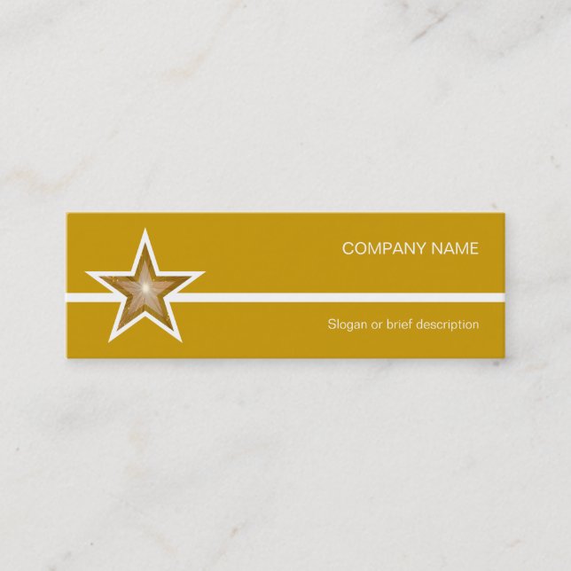 Gold-Star-Visitenkarte Gold dünn Mini Visitenkarte (Vorderseite)