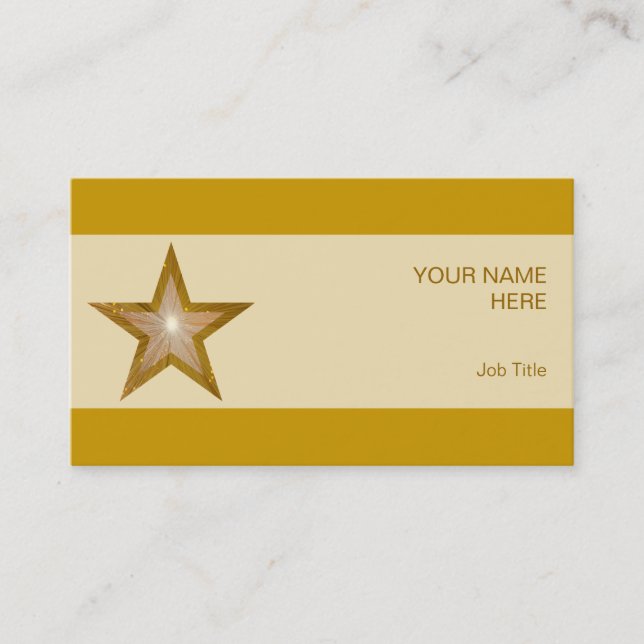 Gold Star Visitenkartenstreifen Visitenkarte (Vorderseite)