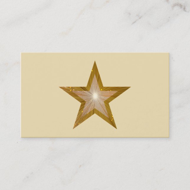 Gold Star Visitenkartenvorlage Visitenkarte (Vorderseite)