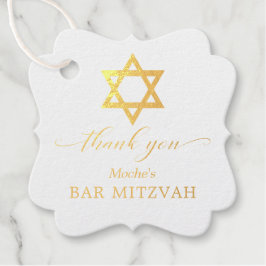 Gold Star von David Bar Mitzvah Boy Vielen Dank Geschenkanhänger