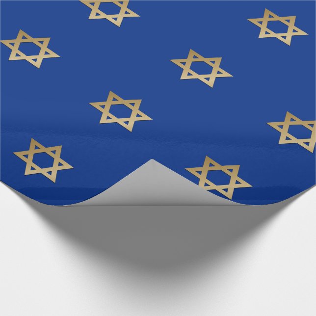 Gold Star von David Jewish Holidays Geschenk Geschenkpapier (Ecke)