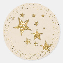 Gold Star Weihnachtsaufkleber