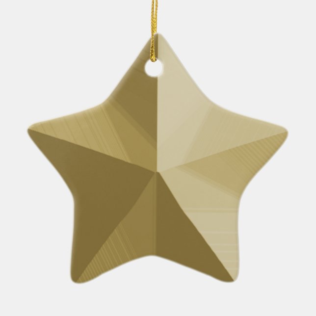 Gold Star Weihnachtsschmuck Maßgeschneiderte Vorla (Vorne)