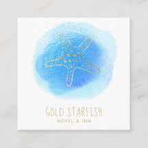 *~* Gold-STARFISH Strand-Ozean-Seeweißer blauer