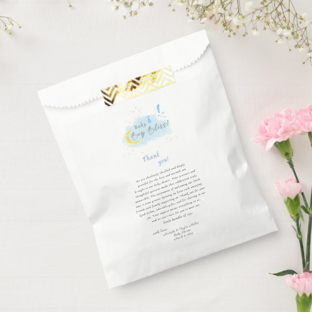 Gold Starlit Baby Boy Bliss Stork Sonderlieferung Geschenktütchen (Versiegelt)