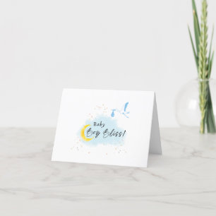Gold Starlit Baby Shower Stork Sonderlieferung Dankeskarte